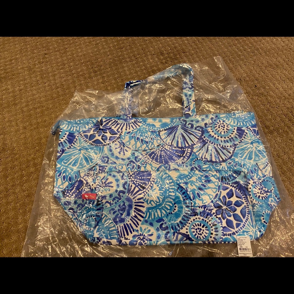 NWT Lilly Pulitzer palm beach zip up tote